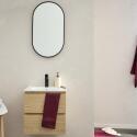 Meuble simple vasque suspendu 45cm - avec plan vasque céramique