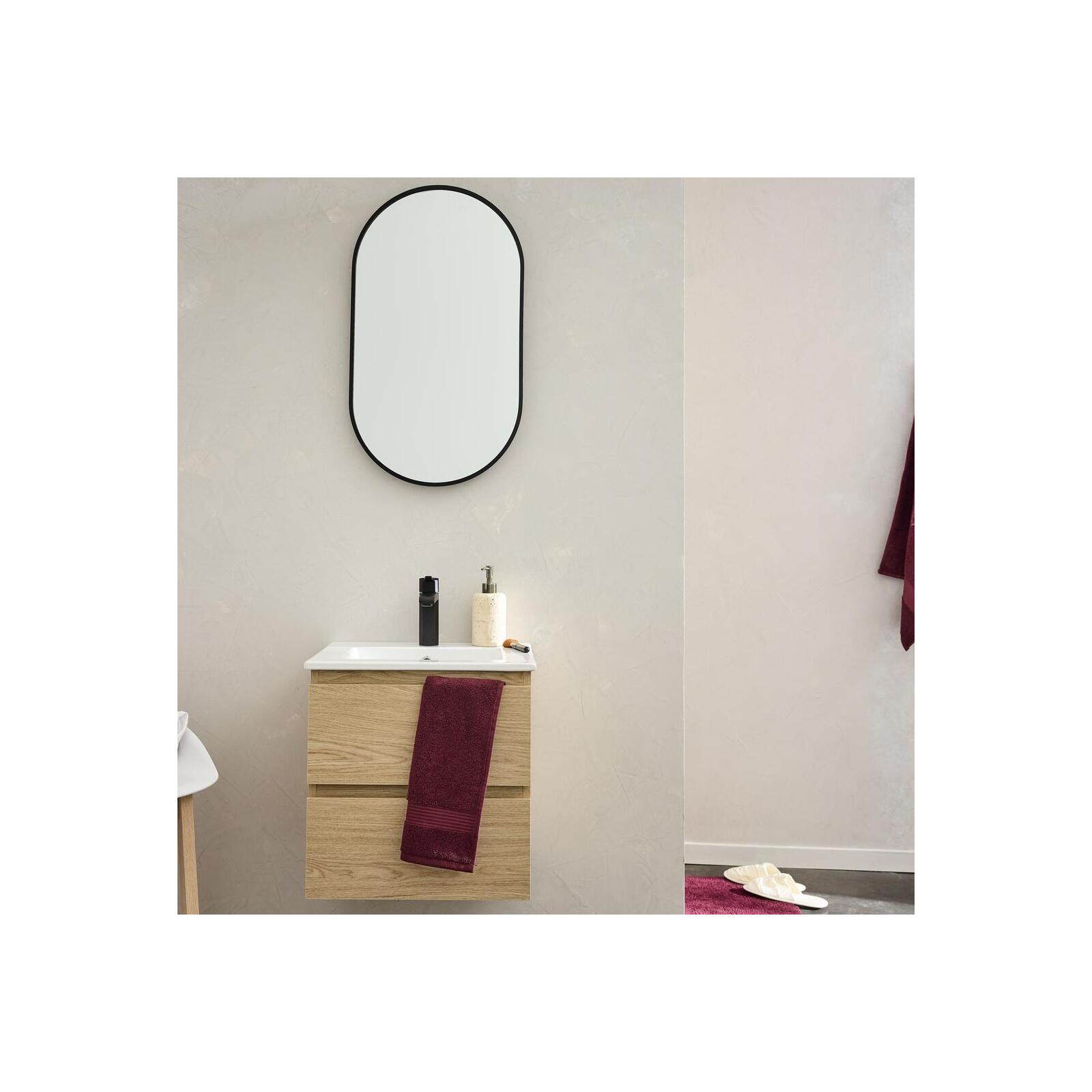 Meuble simple vasque suspendu 45cm - avec plan vasque céramique