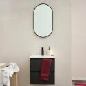 Meuble simple vasque suspendu 45cm - avec plan vasque céramique