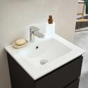 Meuble simple vasque suspendu 45cm - avec plan vasque céramique