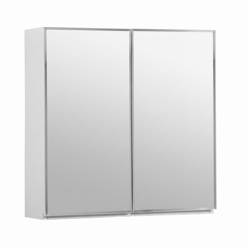 Armoire de toilette double miroir - Rangement haut faible profondeur 60x60cm