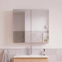 Armoire de toilette double miroir - Rangement haut faible profondeur 60x60cm