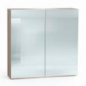Armoire de toilette double miroir - Rangement haut faible profondeur 60x60cm