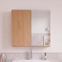 Armoire de toilette avec miroir - Rangement haut faible profondeur 60x60cm