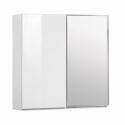 Armoire de toilette avec miroir - Rangement haut faible profondeur 60x60cm