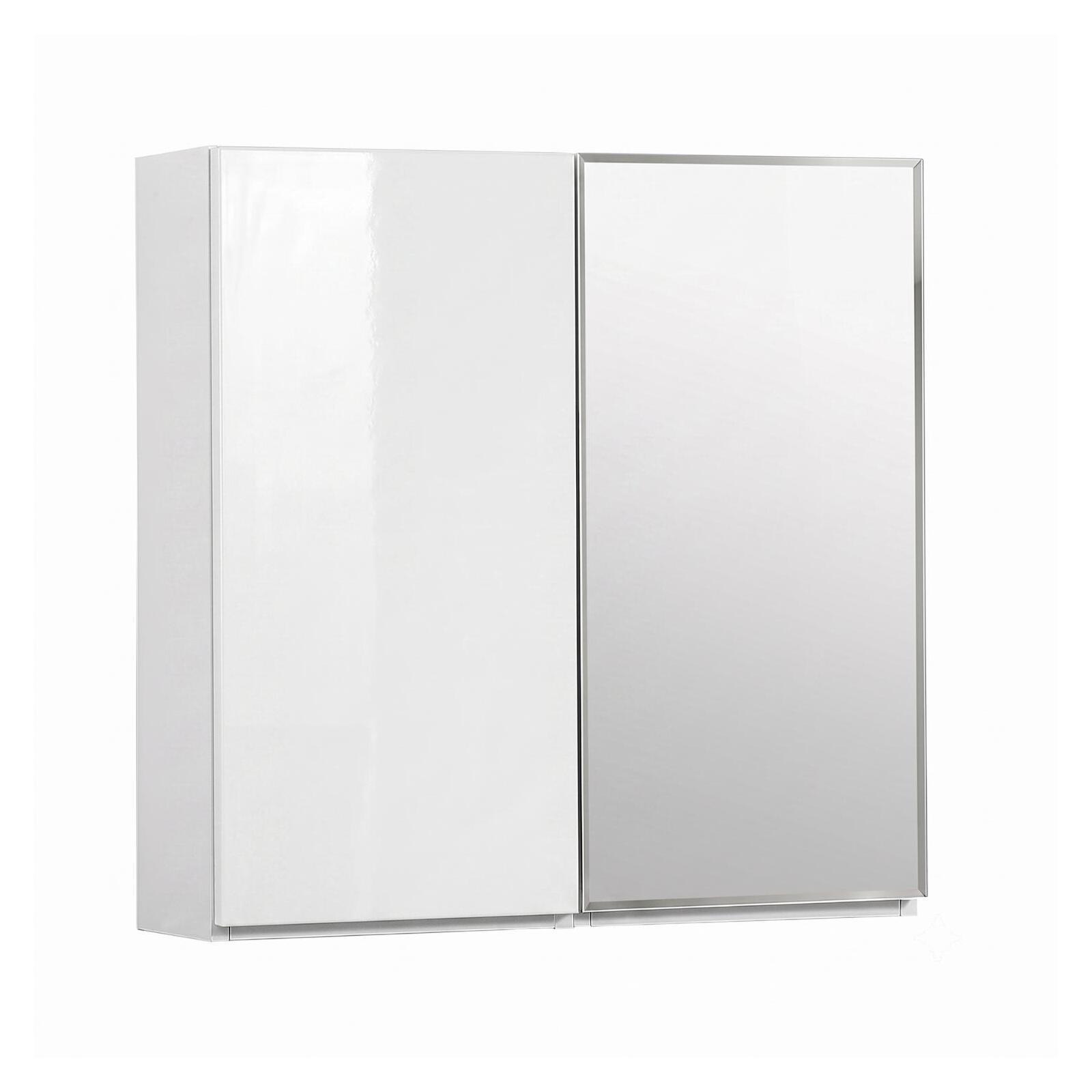 Armoire de toilette avec miroir - Rangement haut faible profondeur 60x60cm
