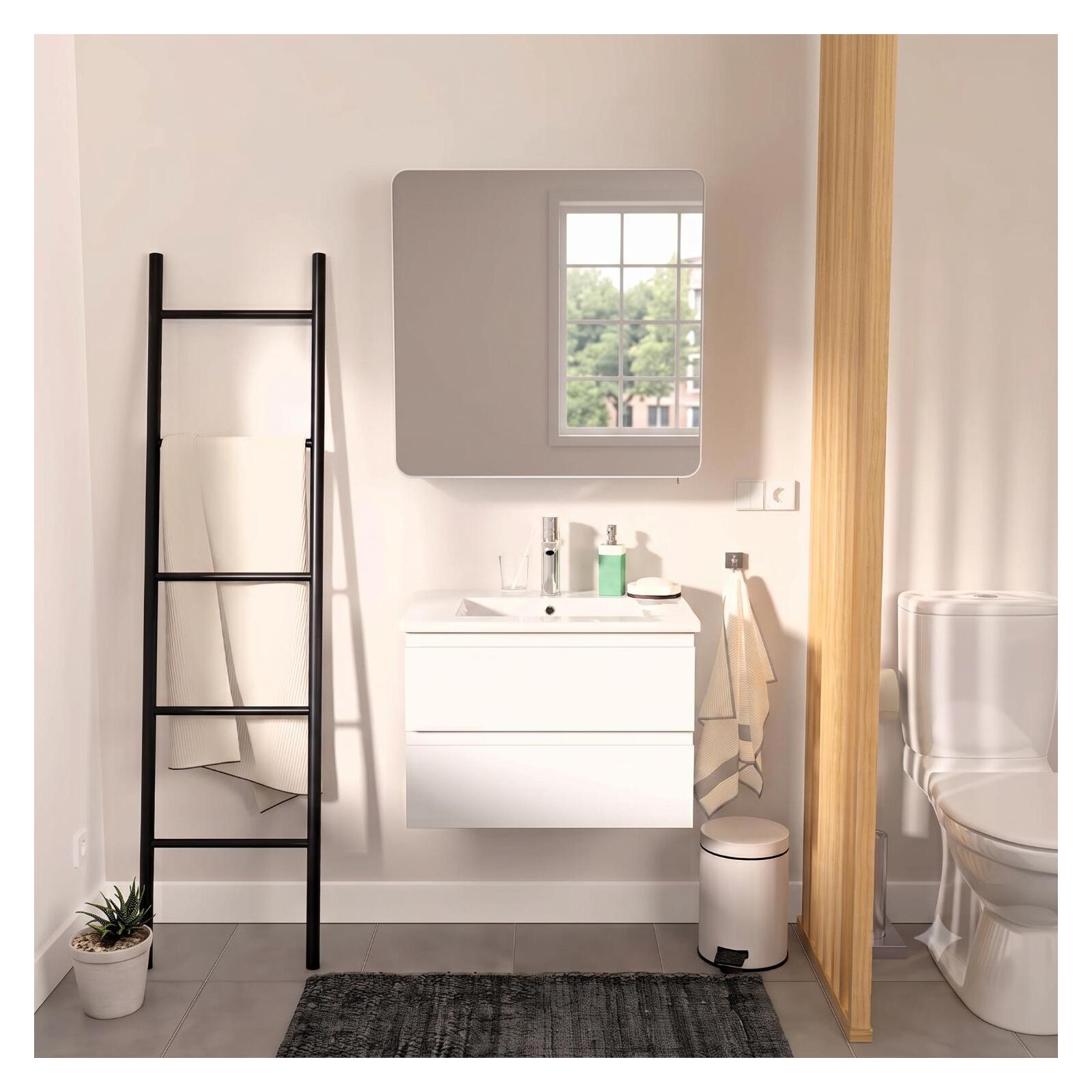 Armoire de toilette blanche 60cm - 1 porte