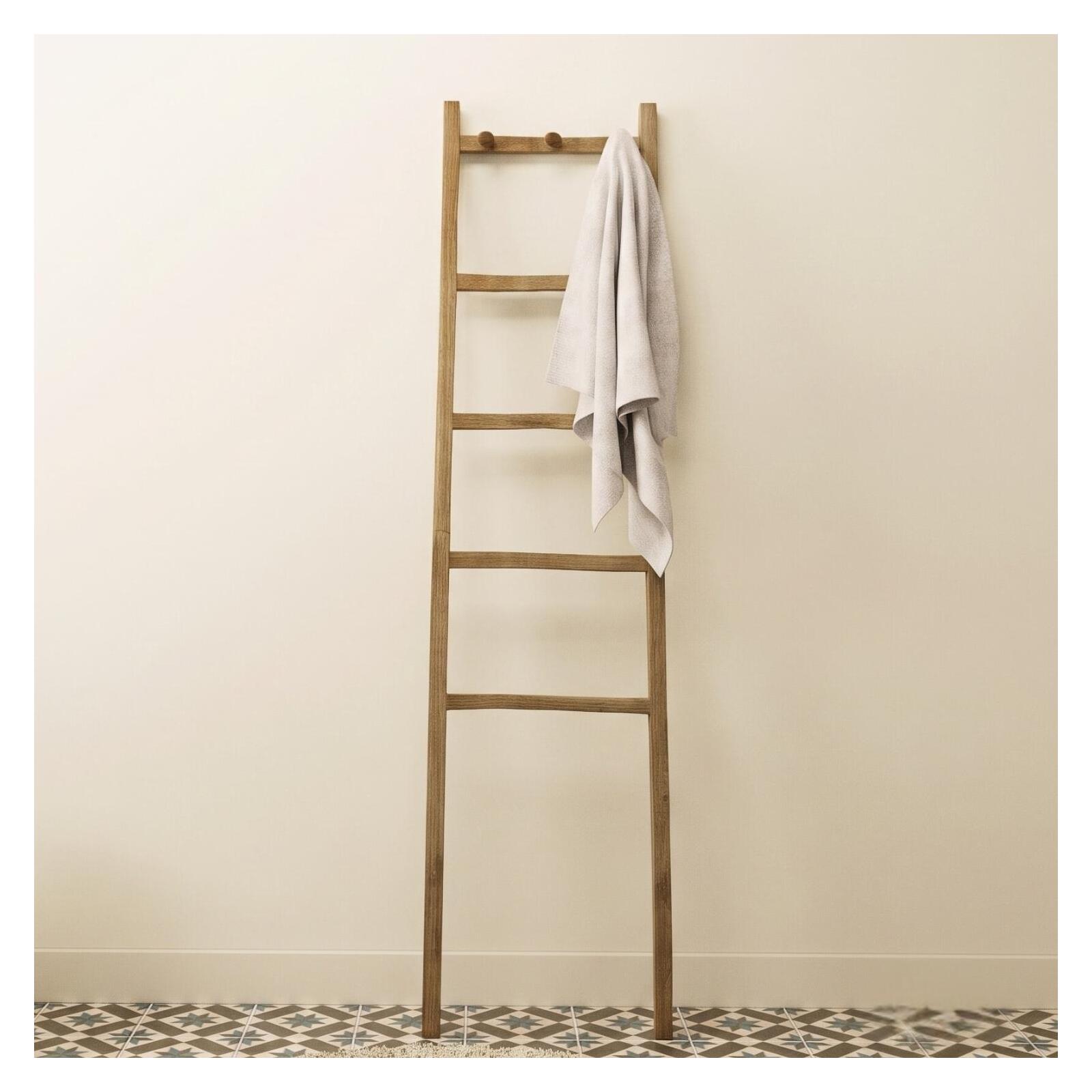 Echelle porte serviette 170cm en chêne massif