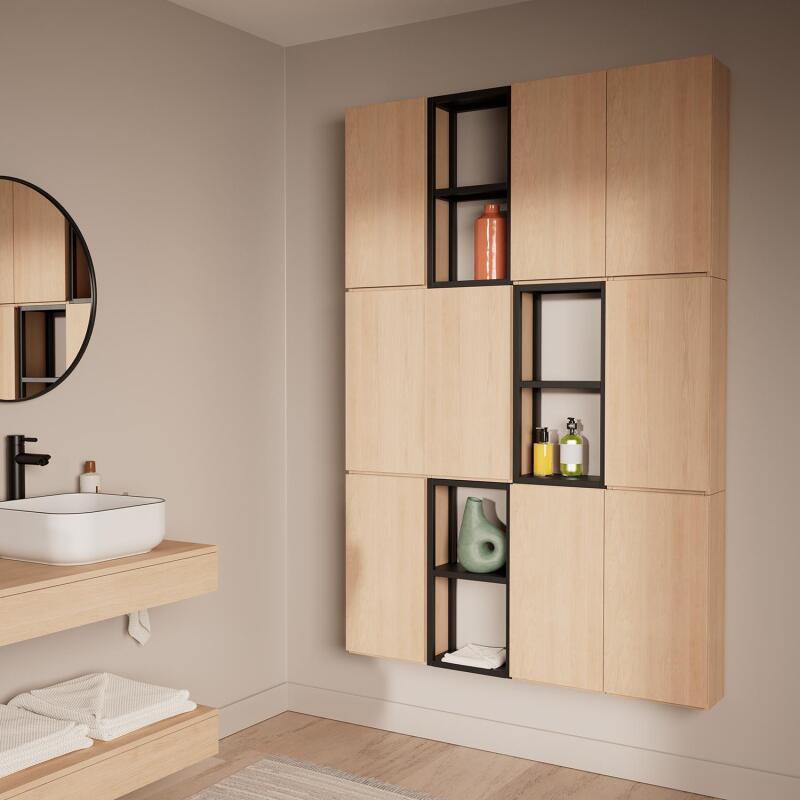 Meuble de rangement - Meuble haut 1 porte - Faible profondeur