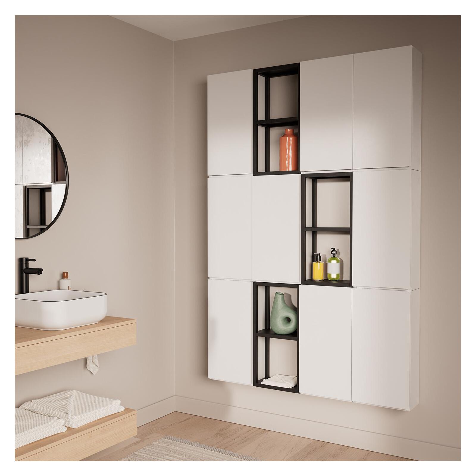 Meuble de rangement - Meuble haut 1 porte - Faible profondeur