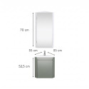 Ensemble lave-mains d'angle suspendu avec vasque résine et robinet chromé et armoire d'angle
