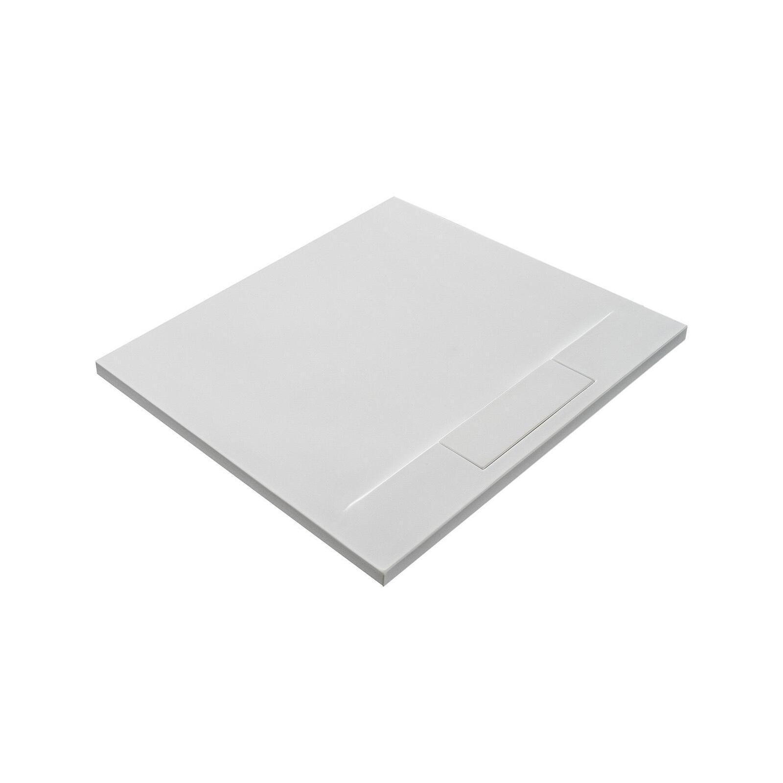 Receveur de douche en résine lisse antidérapant - extra-plat blanc - Bonde incluse