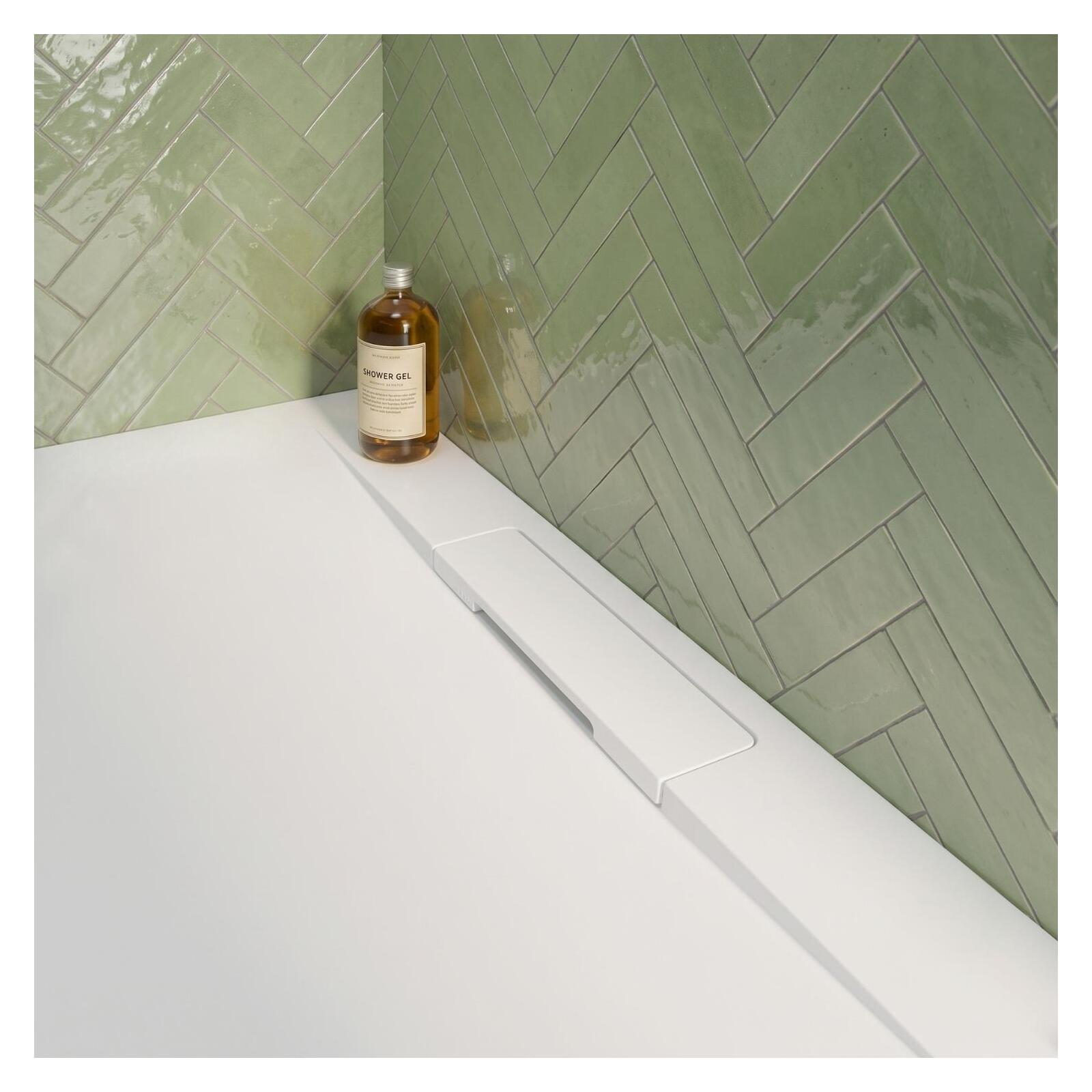 Receveur de douche en résine lisse antidérapant - extra-plat blanc - Bonde incluse