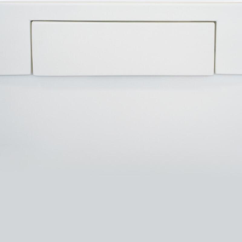 Receveur de douche en résine lisse antidérapant - extra-plat blanc - Bonde incluse