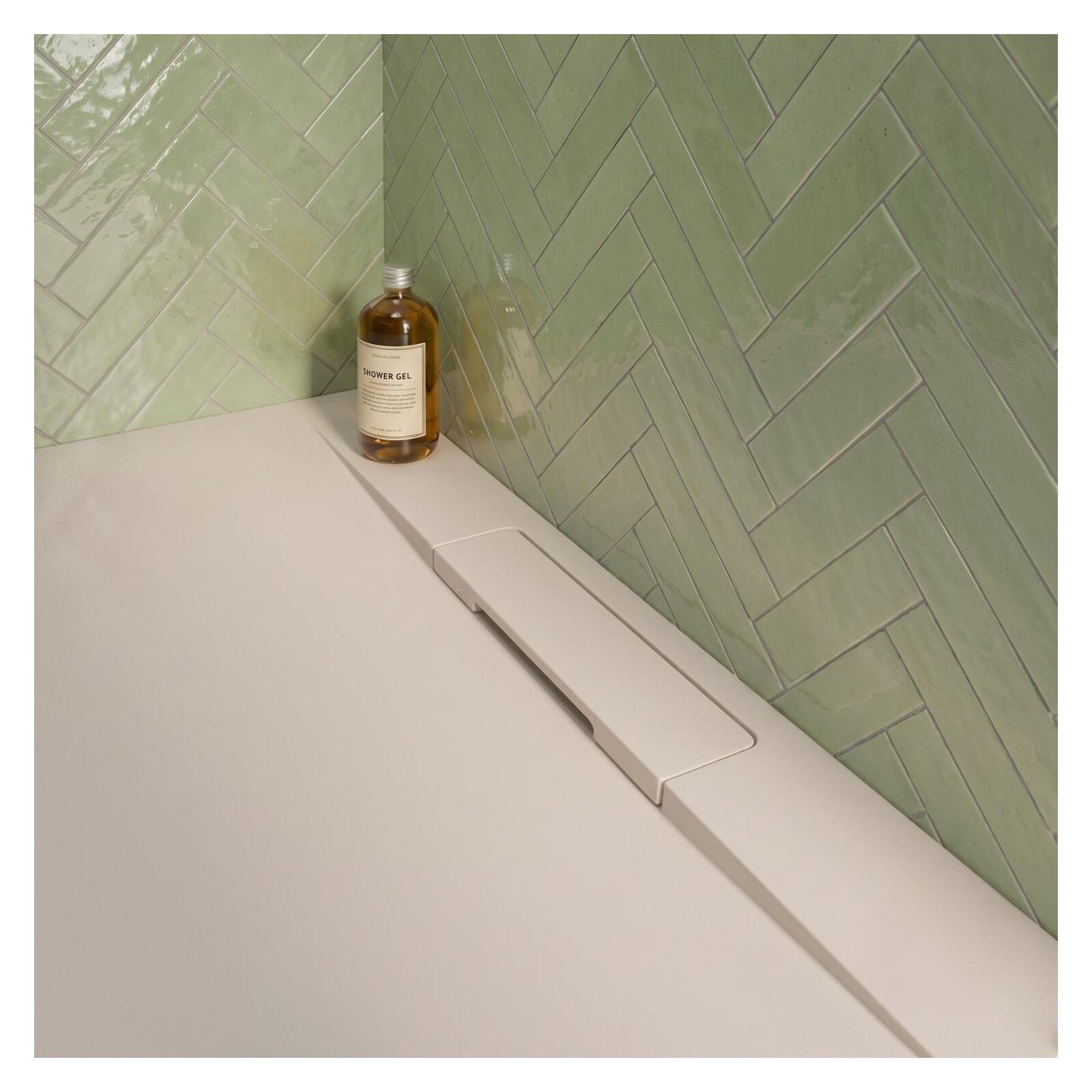 Receveur de douche en résine lisse antidérapant - extra-plat sable - Bonde incluse