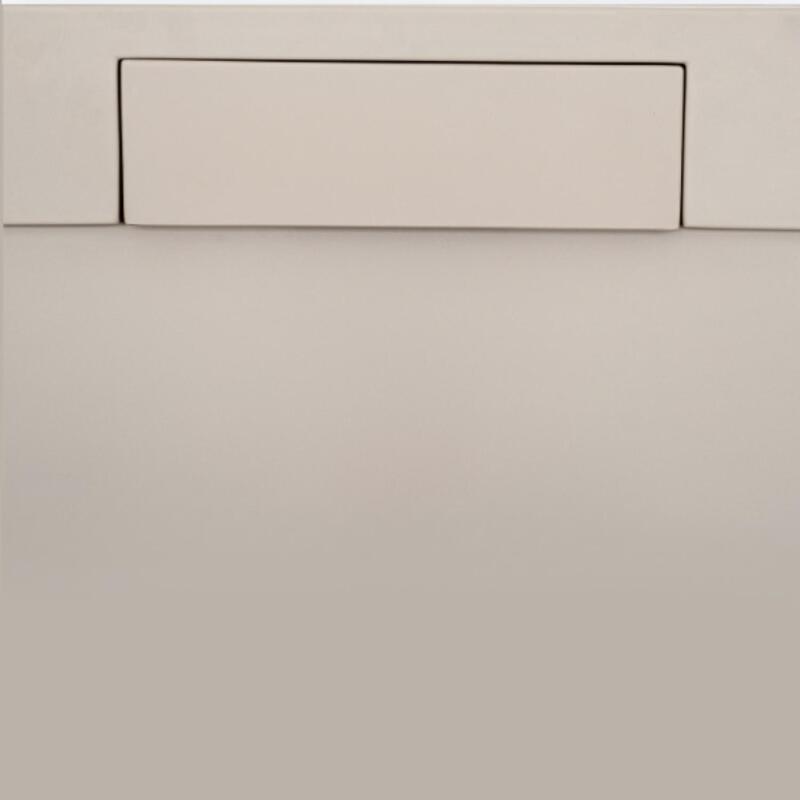 Receveur de douche en résine lisse antidérapant - extra-plat sable - Bonde incluse