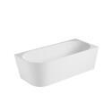 Baignoire semi-îlot blanche 170cm en acrylique Lucite® - Angle droit - Livrée complète