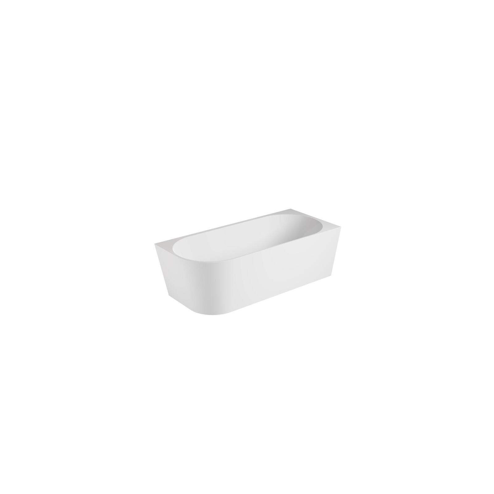 Baignoire semi-îlot blanche 170cm en acrylique Lucite® - Angle droit - Livrée complète