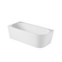 Baignoire semi-îlot blanche 170cm en acrylique Lucite® - Angle gauche - Livrée complète