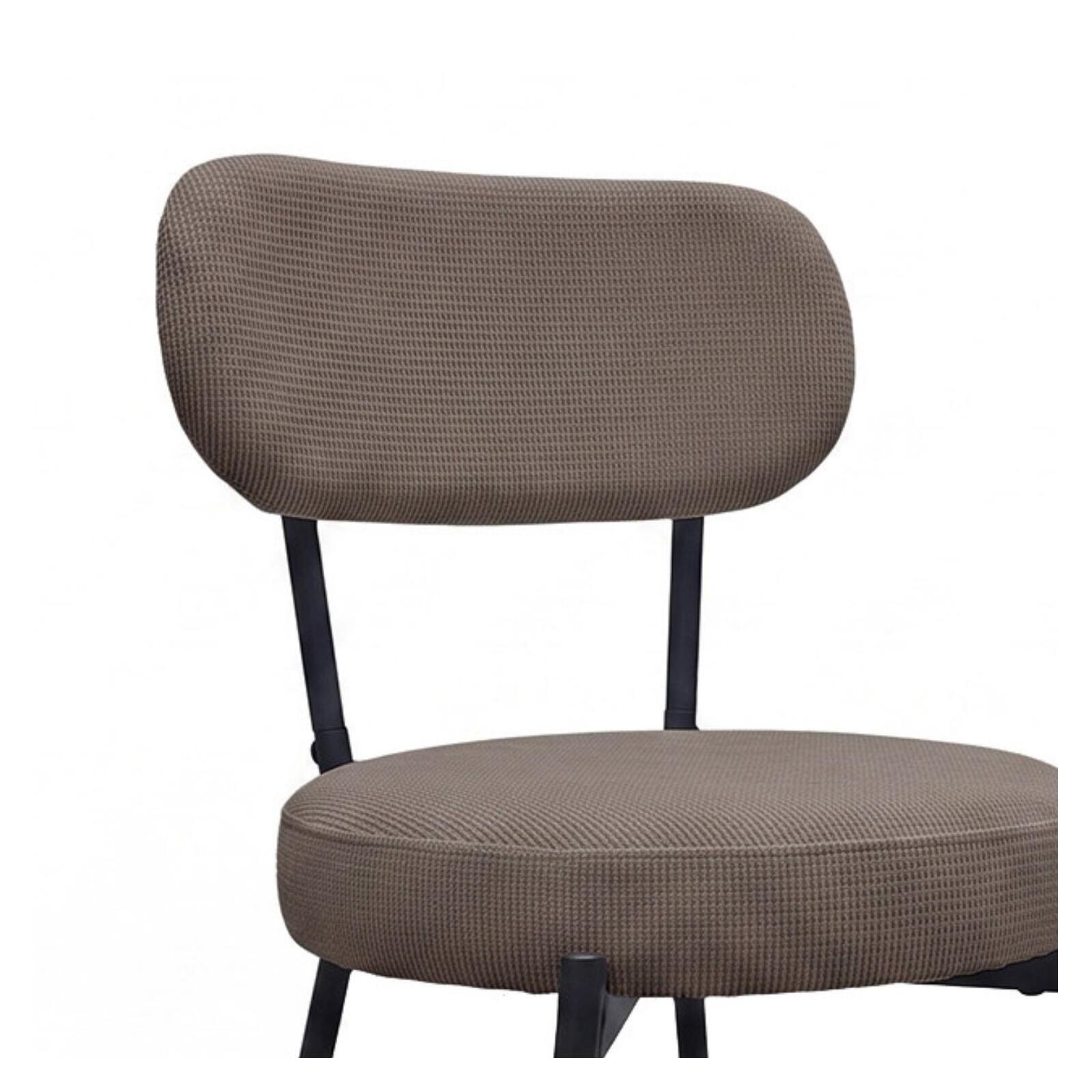 Lot de chaises d'îlot et bar en métal et assise en tissu velours côtelé H65cm