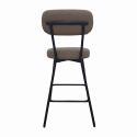 Lot de chaises d'îlot et bar en métal et assise en tissu velours côtelé H65cm