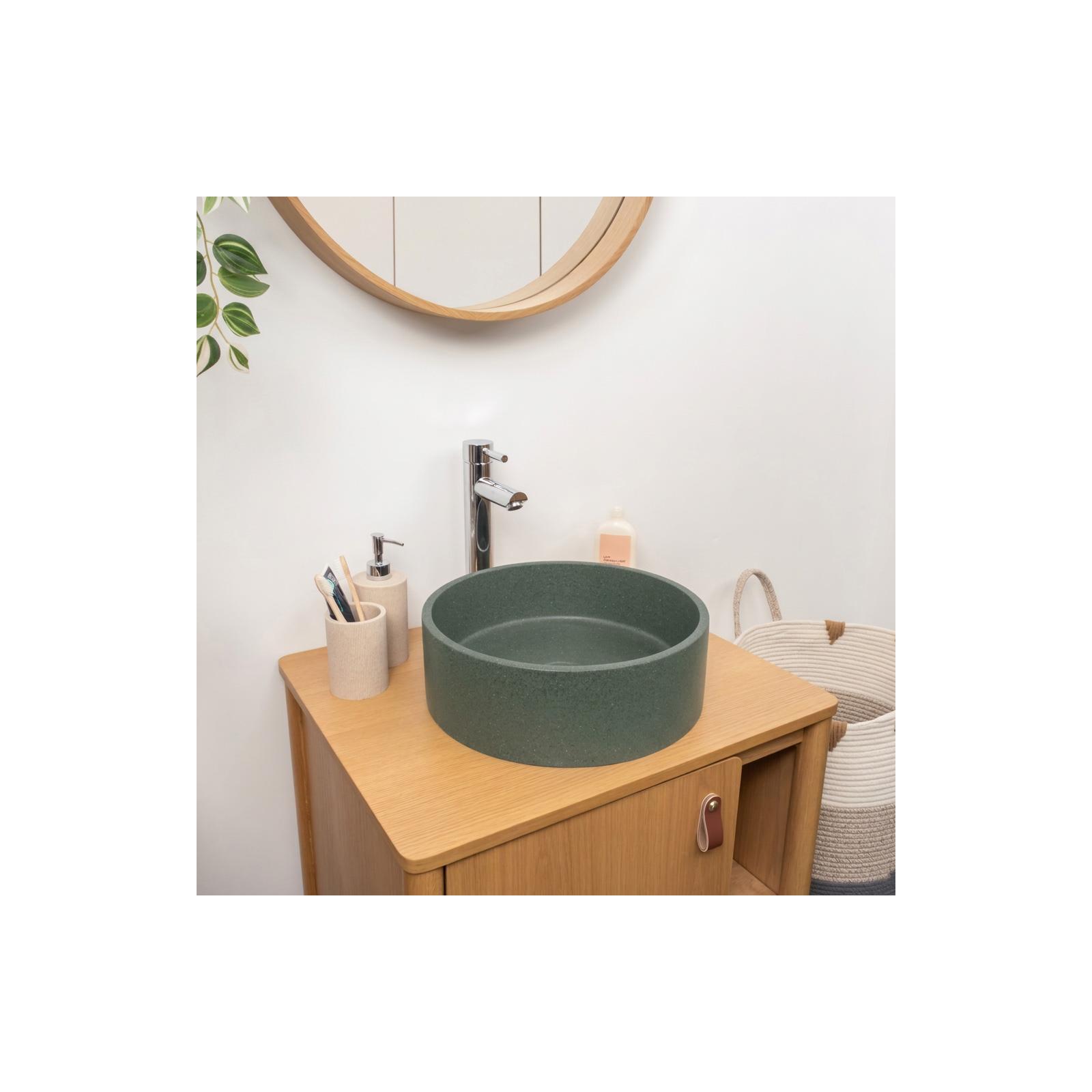 Vasque à poser ronde en grès 36cm