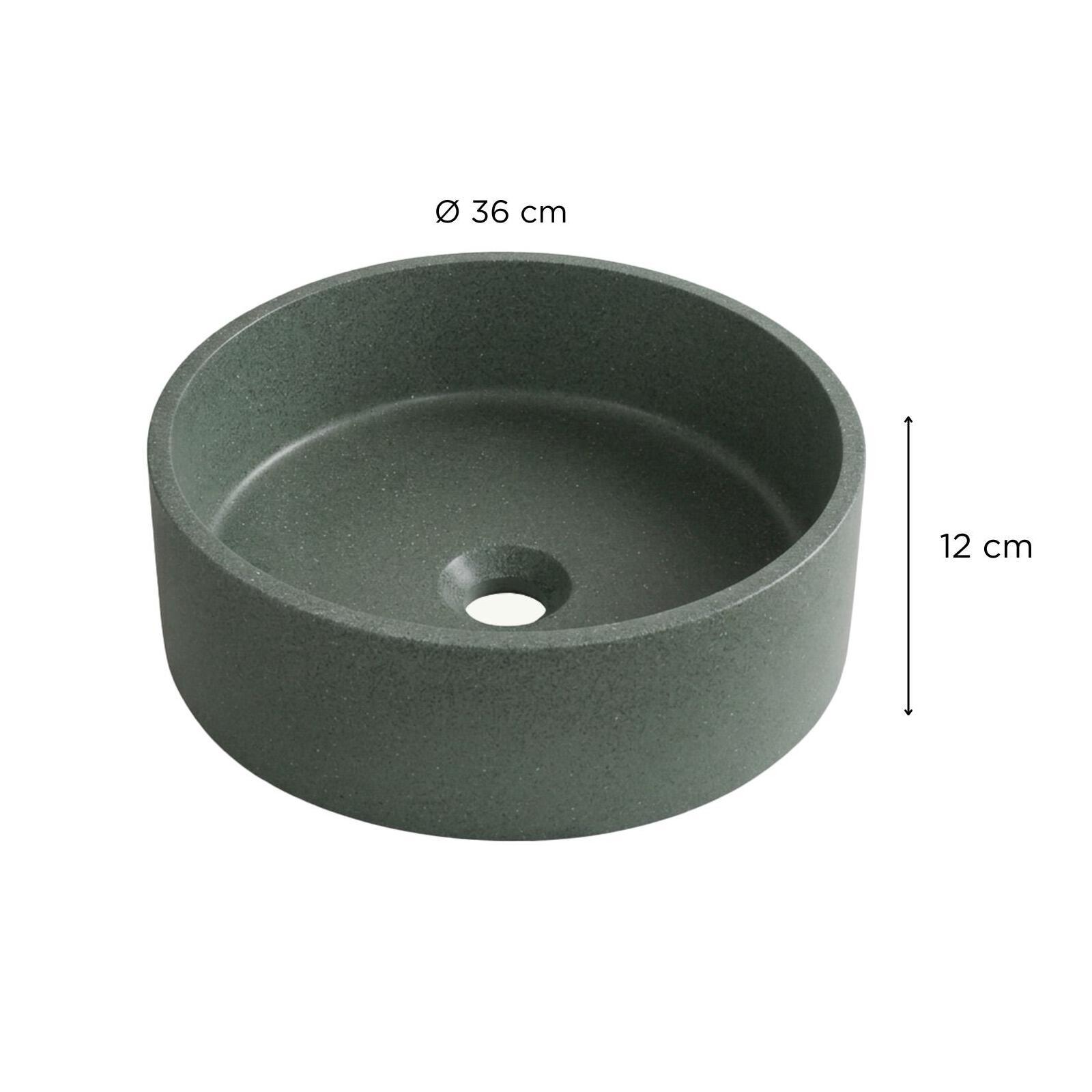 Vasque à poser ronde en grès 36cm