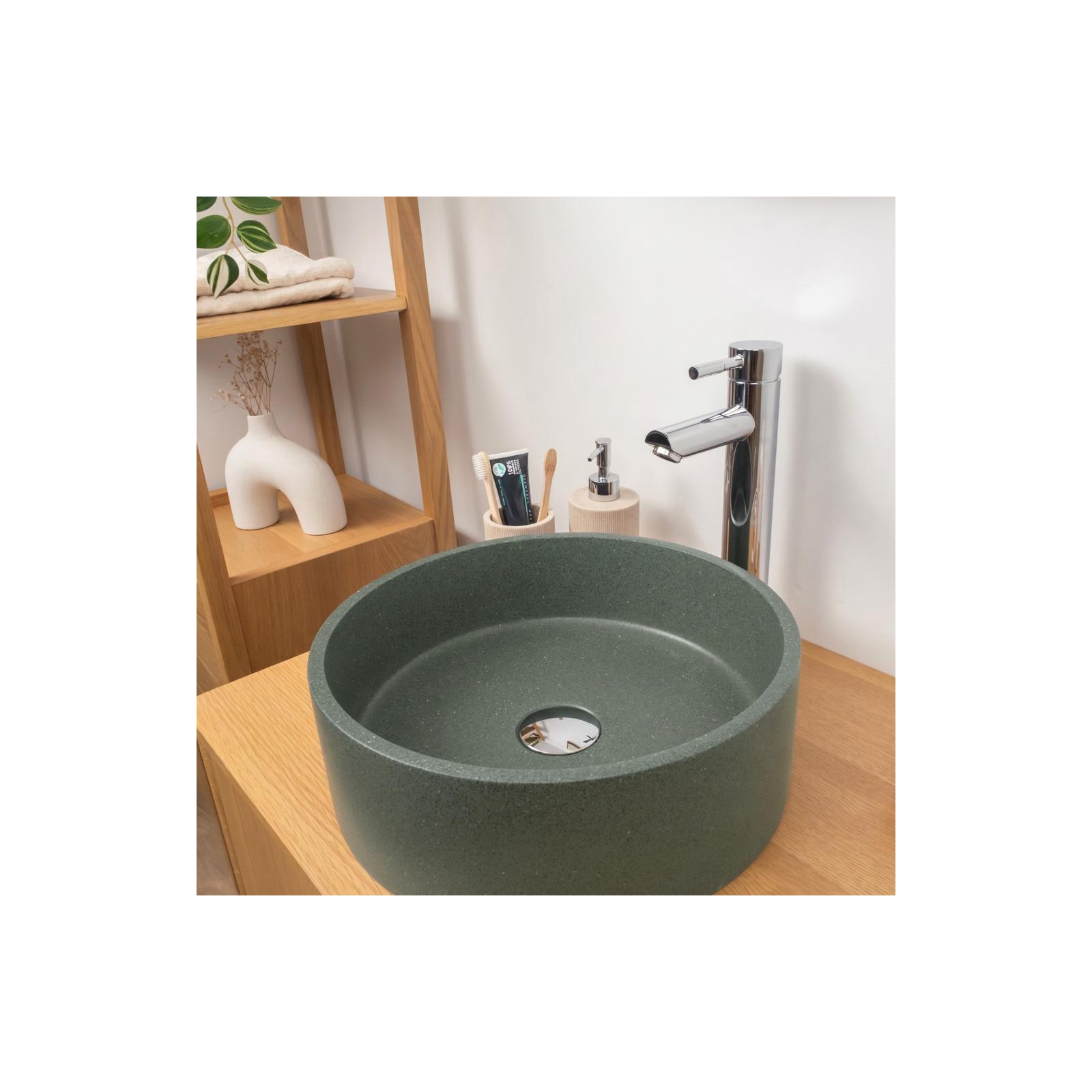 Vasque à poser ronde en grès 36cm