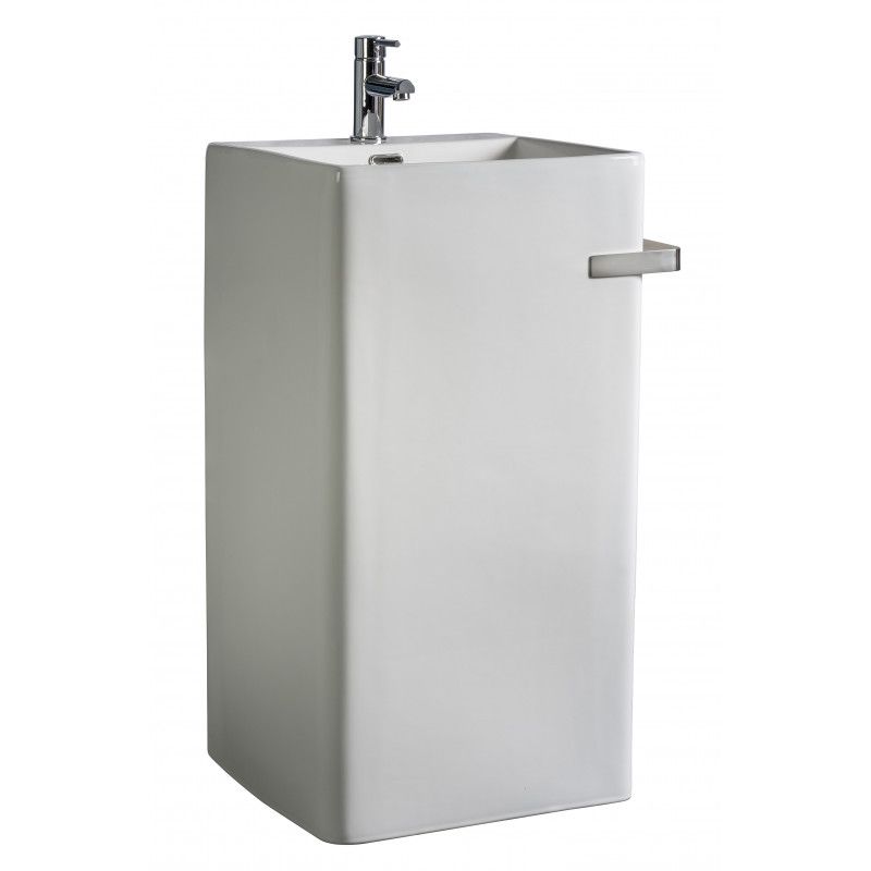 lavabo colonne rétro en céramique