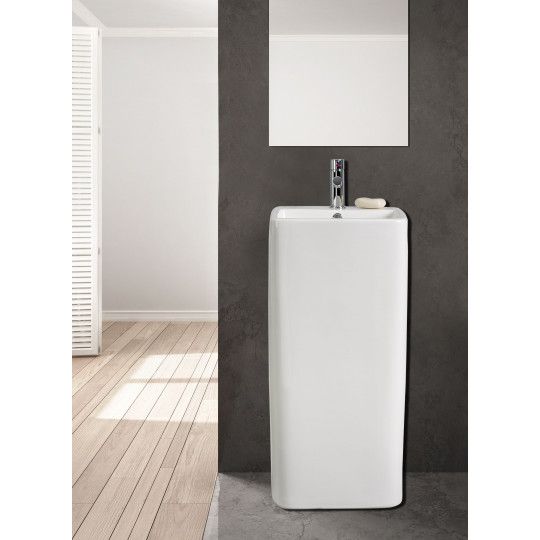 Lavabo colonne blanc céramique H85 cm ELITE