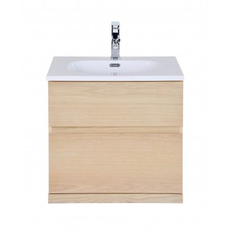Meuble salle de bain 60 cm à suspendre chêne ENIO Meuble salle de bain 60 cm à suspendre chêne ENIO