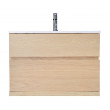 Meuble salle de bain 80 cm à suspendre chêne ENIO Meuble salle de bain 80 cm à suspendre chêne ENIO