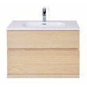 Meuble salle de bain 80 cm à suspendre chêne ENIO Meuble salle de bain 80 cm à suspendre chêne ENIO