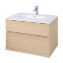 Meuble salle de bain 80 cm à suspendre chêne ENIO Meuble salle de bain 80 cm à suspendre chêne ENIO