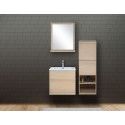 Meuble salle de bain 60 cm + Vasque + Miroir + Demi-colonne ENIO