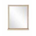 Ensemble salle de bain chêne 60 cm meuble + vasque + miroir + module rangement ENIO