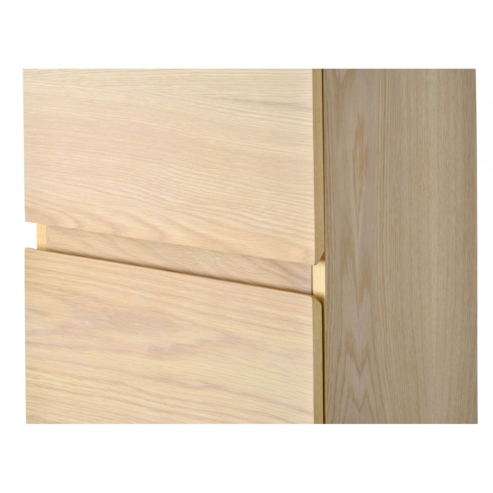 Ensemble salle de bain chêne 120 cm meuble + vasque + 2 miroirs + demi-colonne ENIO