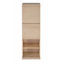 Ensemble salle de bain chêne 120 cm meuble + vasque + 2 miroirs + demi-colonne ENIO