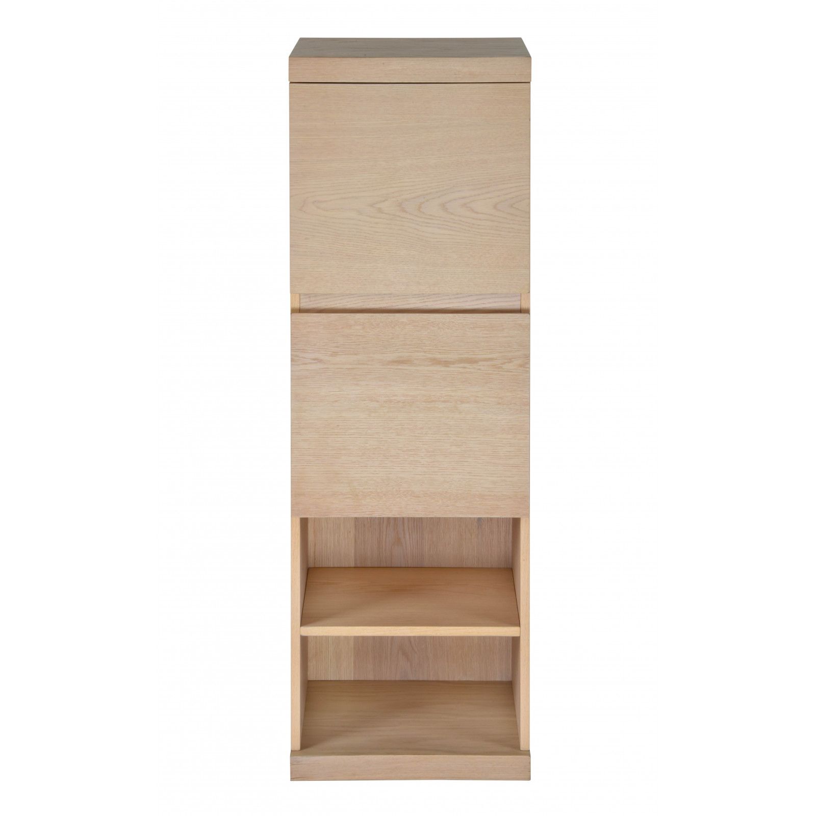 Ensemble salle de bain chêne 120 cm meuble + vasque + 2 miroirs + demi-colonne ENIO