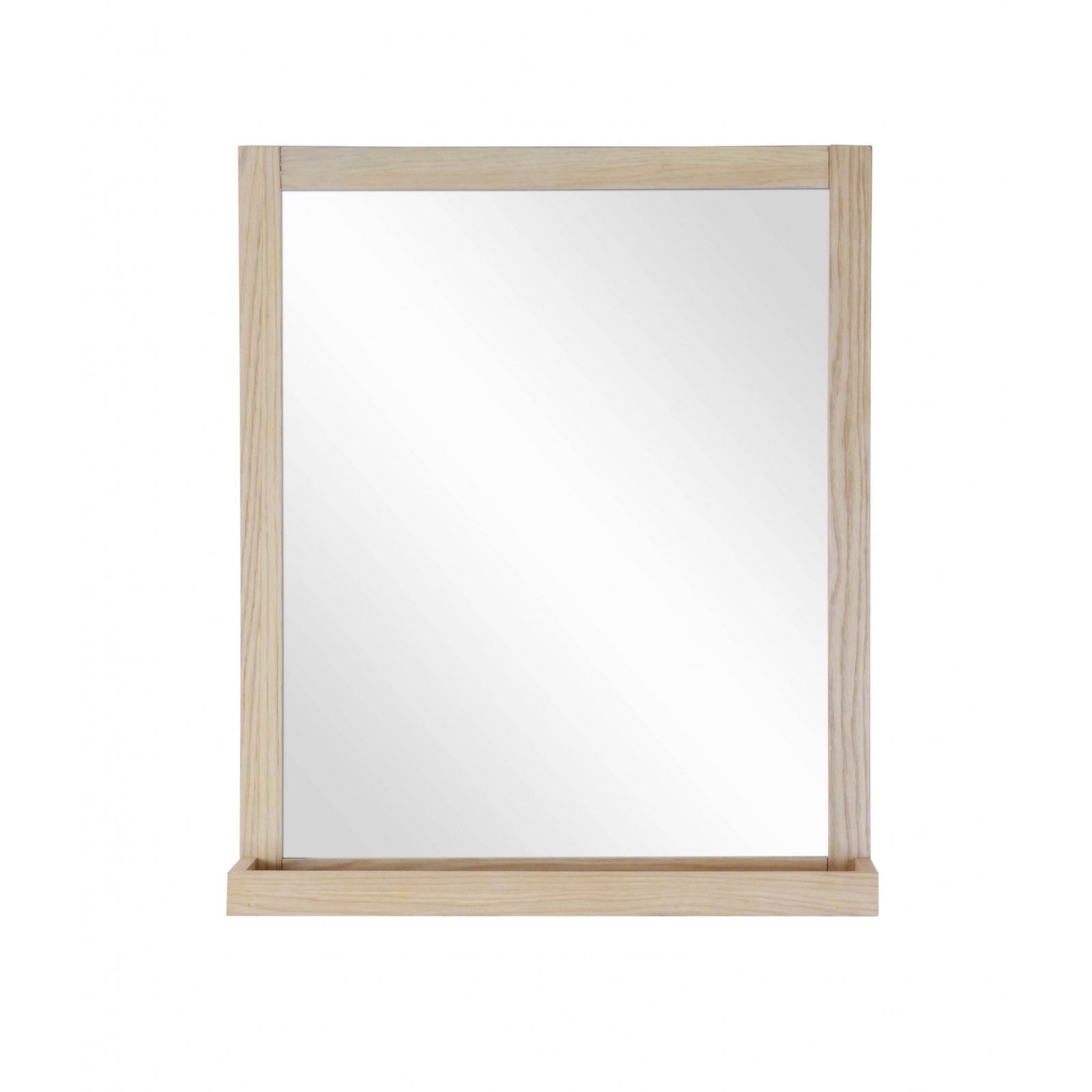 Ensemble salle de bain chêne 120 cm meuble + vasque + 2 miroirs + demi-colonne ENIO