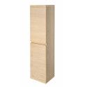 Ensemble salle de bain chêne 120 cm meuble + vasque + 2 miroirs + colonne ENIO