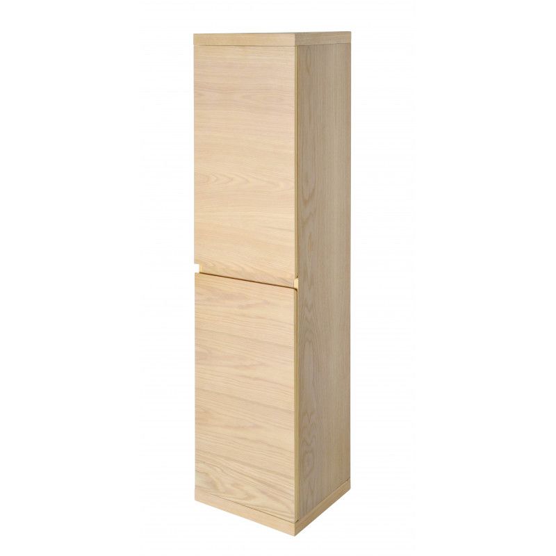 Ensemble salle de bain chêne 120 cm meuble + vasque + 2 miroirs + colonne ENIO