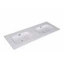 Ensemble salle de bain chêne 120 cm meuble + vasque + 2 miroirs + colonne ENIO