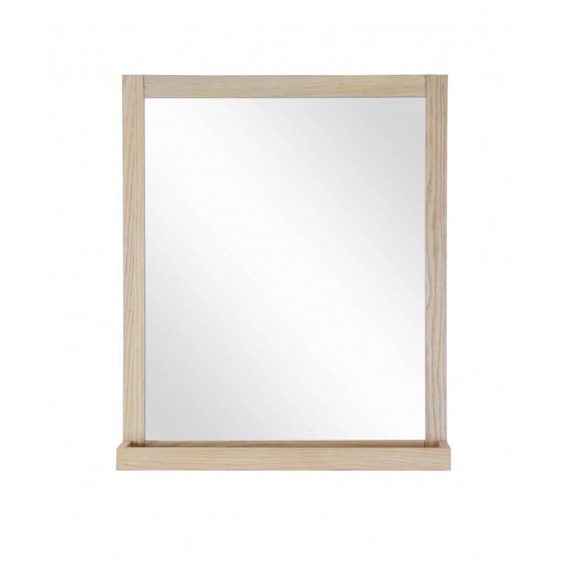 Ensemble salle de bain chêne 120 cm meuble + vasque + 2 miroirs + colonne ENIO