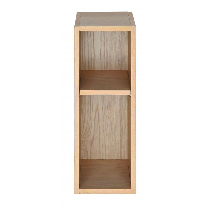 Ensemble salle de bain chêne 140 cm meuble + vasque + 2 miroirs ENIO