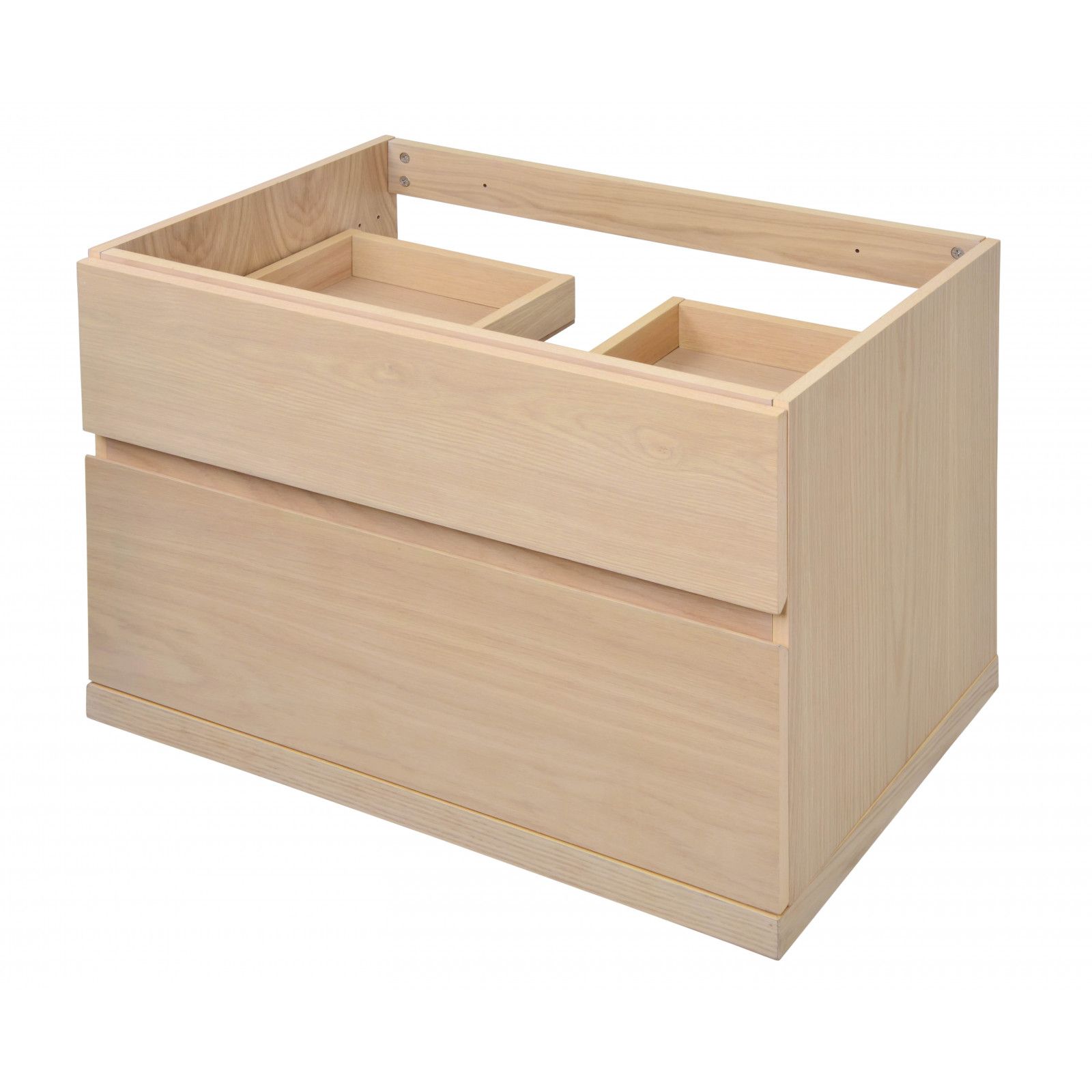 Ensemble salle de bain chêne 2 meubles 80 cm + 2 miroirs + 1 module rangement ENIO Ensemble salle de bain chêne 2 meubles 80 cm + 2 miroirs + 1 module rangement ENIO