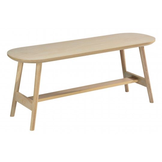 Banc en Bois Chêne Naturel L110 x H46 x P35 cm OTELO