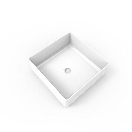 Plan Suspendu Salle de Bain 60 cm Béton MOON + Vasque COMA + 2 Équerres