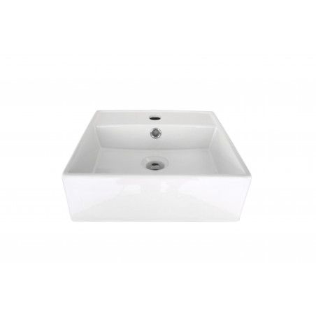 Plan Suspendu Pour Vasque 120 cm MOON Effet Chêne + 2 Vasques NINO + 2 équerres
