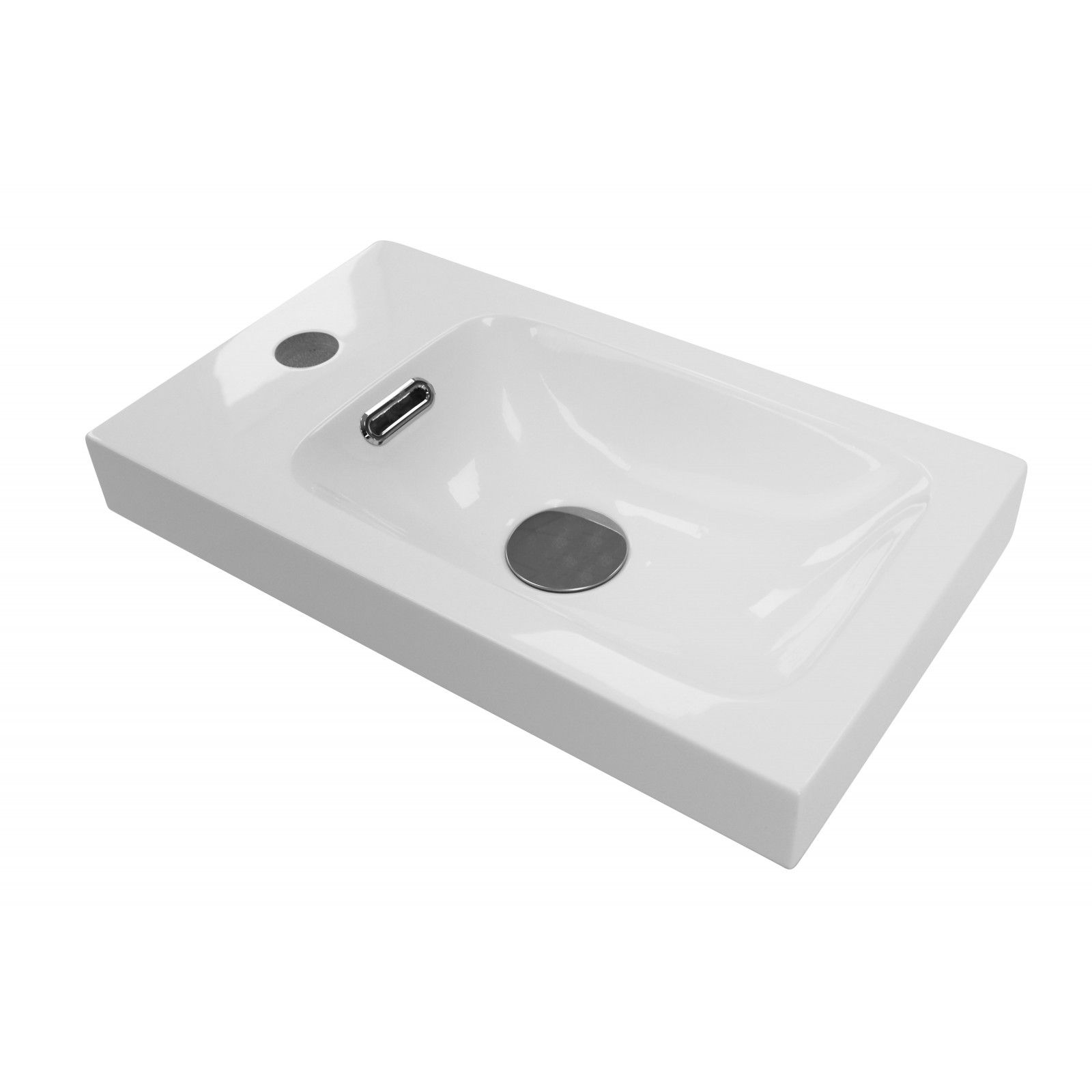 Lave-mains résine L41,5 x P23,5 cm Blanc HAMPTON